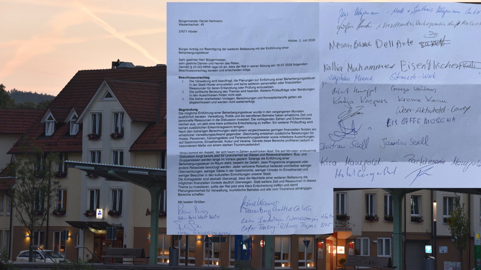 Bürgerantrag: Höxters Hotellerie- und Gastgewerbebranche stellt sich klar gegen eine mögliche Beherbergungssteuer