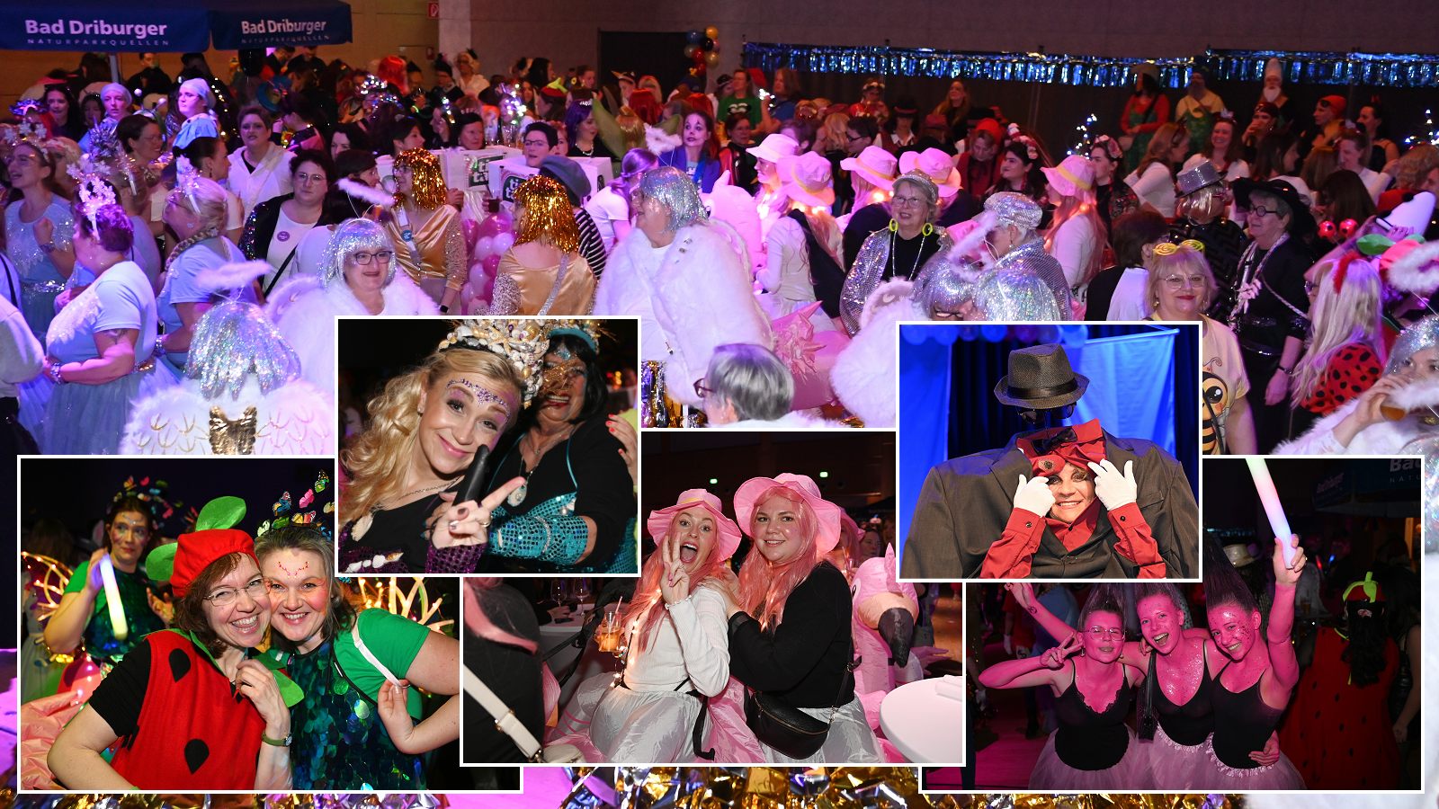 Ausgelassene Stimmung beim Weiberkarneval der Huxaria-Hexen in der Stadthalle Höxter und im „Ehrlich“ in Höxter   